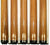 Set of 5 Aska SP1 Malaswood Sneaky Pete Billiard Pool Cue Sticks, 58" Hard Rock Canadian Maple, 13mm Hard Le Pro Tip, 2-Piece Construction SP1S5