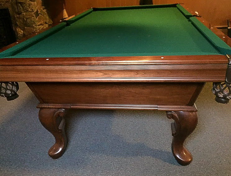 8 FT PREOWNED OLHAUSEN POOL TABLE – INSTALLED WITH ACCESSORIES