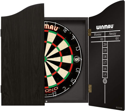 Winmau Professional Darts Set (Cabinet, Diamond Plus Dartboard and 6 Darts)