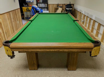 8 FT PRE-OWNED DUFFERIN REGAL SNOOKER/POOL TABLE WITH ACCESSORIES
