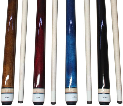 Aska set of 4 wrapless short kids pool cues