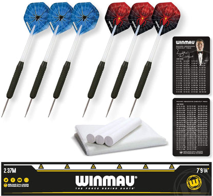 Winmau Professional Darts Set (Cabinet, Diamond Plus Dartboard and 6 Darts)