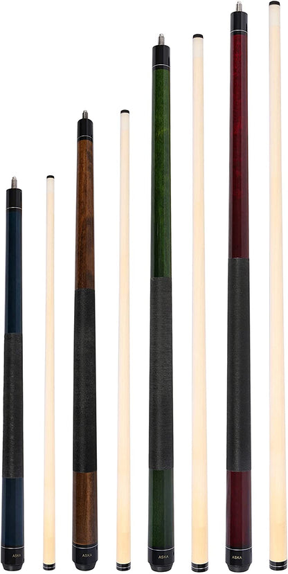 Aska Set of 4 Mixed Length Short Kids Pool Cue Sticks – LS4