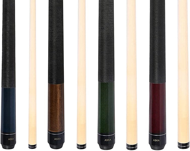 Aska Set of 4 Mixed Length Short Kids Pool Cue Sticks – LS4