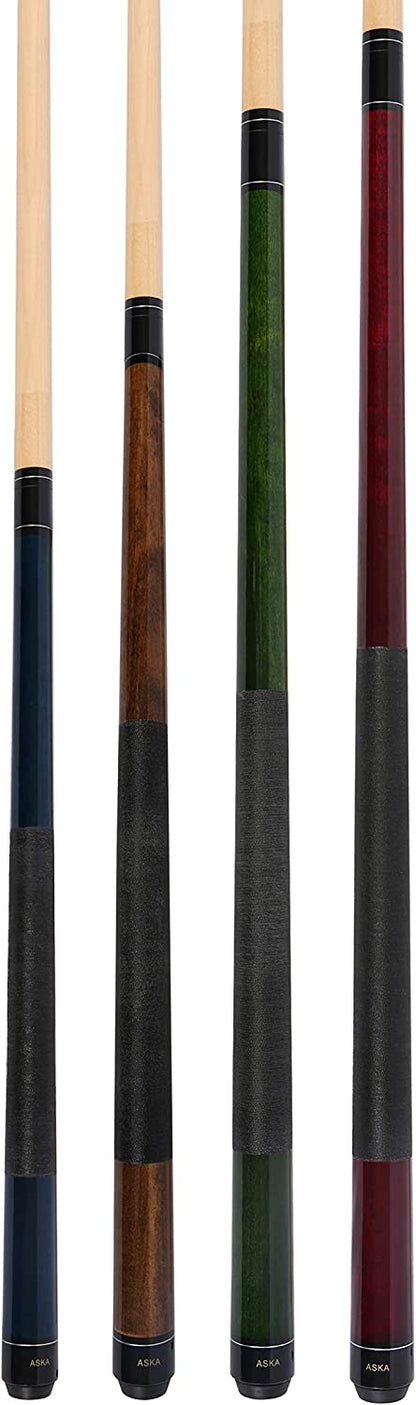 Aska Set of 4 Mixed Length Short Kids Pool Cue Sticks – LS4
