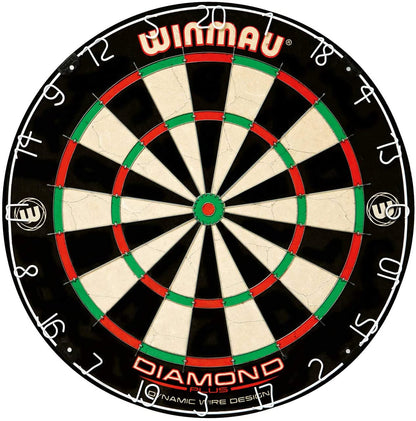 Winmau Professional Darts Set (Cabinet, Diamond Plus Dartboard and 6 Darts)