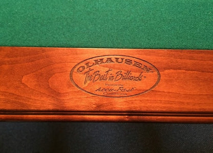 8 FT PREOWNED OLHAUSEN POOL TABLE – INSTALLED WITH ACCESSORIES