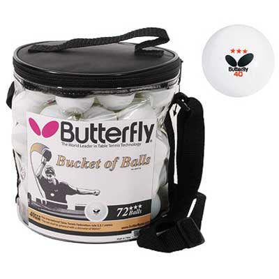Butterfly Bucket of 72 Table Tennis Balls
