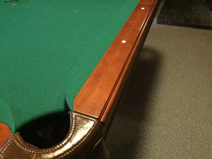 8 FT PREOWNED OLHAUSEN POOL TABLE – INSTALLED WITH ACCESSORIES