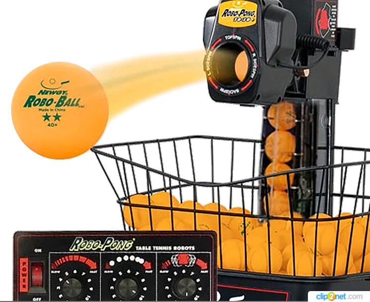 Newgy Robo-Pong 1040 table tennis robot with catch net