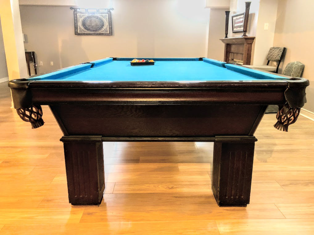 Preowned 9' Olhausen Pool Table – Installed with Accessories