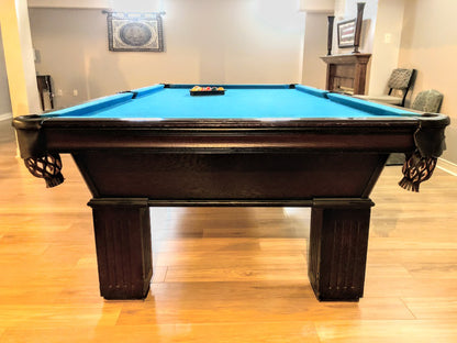 Preowned 9' Olhausen Pool Table – Installed with Accessories