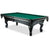 Majestic Amboise pool table with green felt and black leather pockets