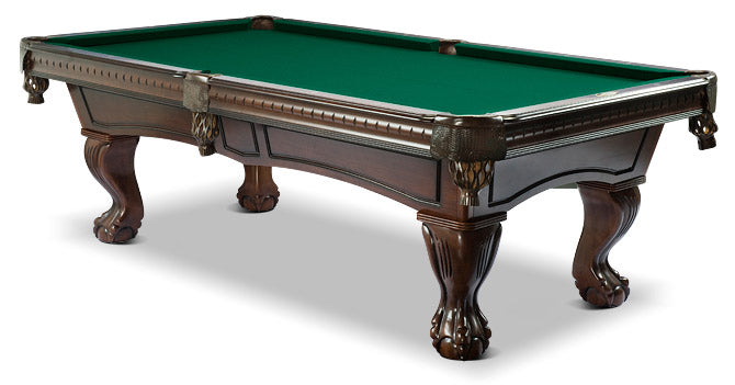 Majestic Pinnacle 9 ft pool table in walnut finish with green cloth