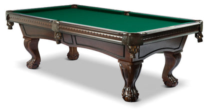 Majestic Pinnacle 9 ft pool table in walnut finish with green cloth