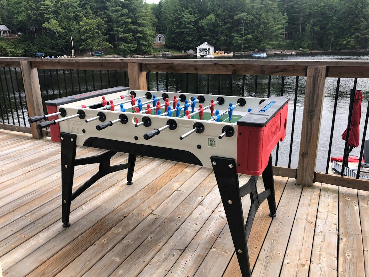 Longoni foosball table outdoor in red and black